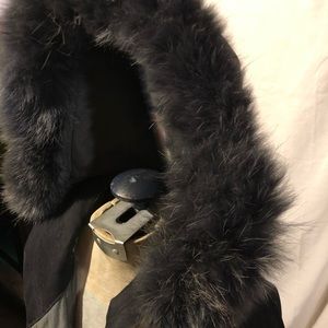 London Fog Jacket with Detach Fur Trim